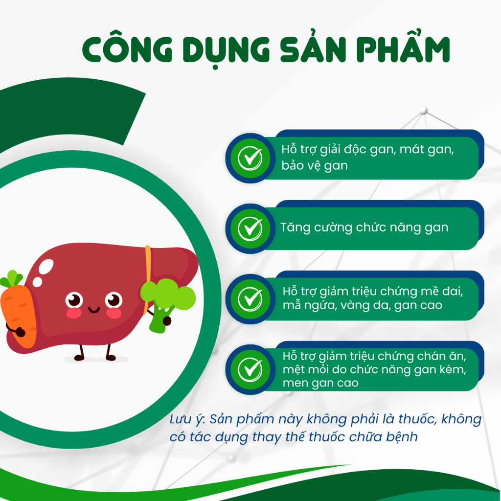 [Combo 5 Hộp Tặng 1] Viên uống hỗ trợ thải độc gan mát gan Biophar Liver Detox bảo vệ tăng cường chức năng gan