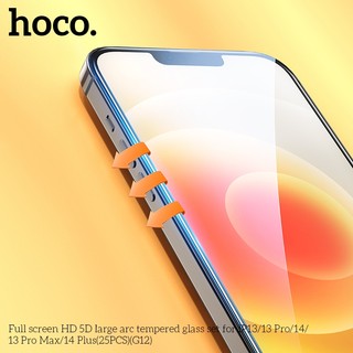 Kính Cường Lực 5D Full màn hình Hoco G12 cho iPh từ X đến 16 Pro Max, chống trầy xước, bảo vệ mắt (Đen) - Nhất Tín