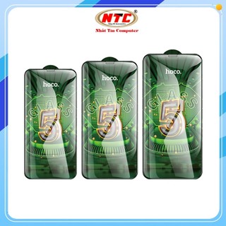 Kính Cường Lực 5D Full màn hình Hoco G12 cho iPh từ X đến 16 Pro Max, chống trầy xước, bảo vệ mắt (Đen) - Nhất Tín