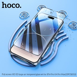 Kính Cường Lực 5D Full màn hình Hoco G12 cho iPh từ X đến 16 Pro Max, chống trầy xước, bảo vệ mắt (Đen) - Nhất Tín