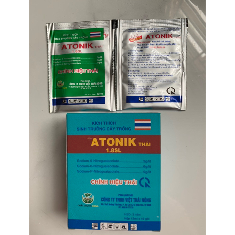 Hộp 10 gói kích rễ-Kích sinh trưởng cây trồng ATONIK thái gói 12ml ...