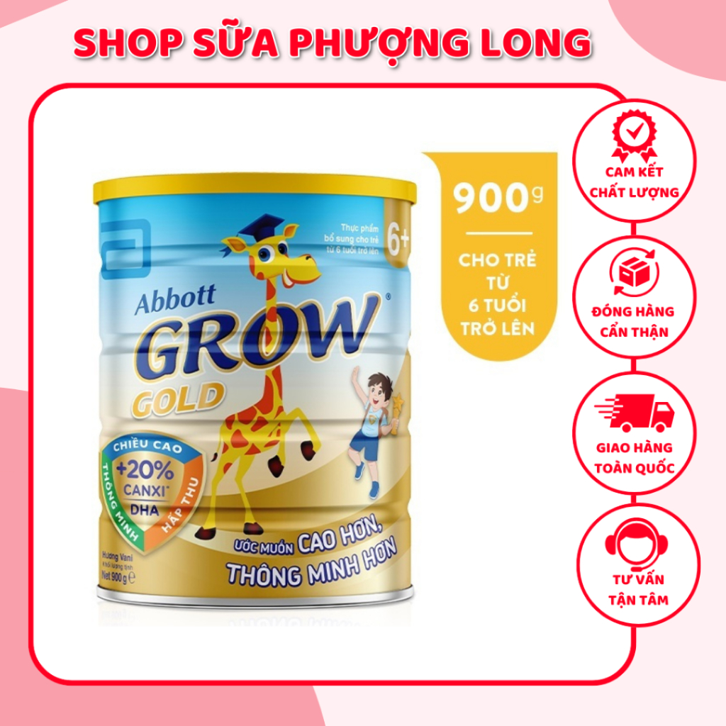 Sữa Bột Abbott Grow Gold 6+ 900g Giàu Dưỡng Chất Và Protein Chất Lượng ...