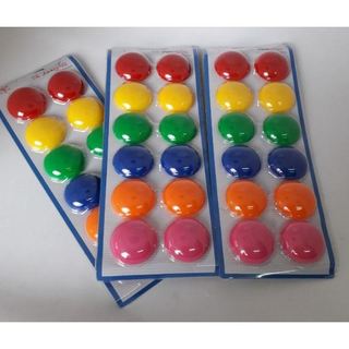 Nam châm tròn vỉ 12 viên đường kính 32mm, đồ dùng giáo cụ dạy học tiếng anh trong học tập của giáo viên tiểu học