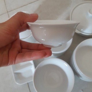 Combo 12 Chén Tương ,Bát Mắm Hàng Sơn Bình  Hải Dương Trắng Đẹp