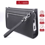 Ví Cầm Tay Clutch Nam Chính Hãng Da Bò Khóa Vân Tay Cao Cấp Màu Đen PL092 — ảnh 1