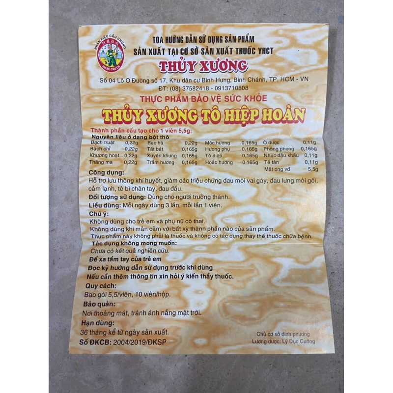 Xương Khớp Tô Hiệp Hoàn Thuỷ Xương