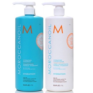 DẦU GỘI XẢ MOROCCANOIL HYDRATION 1000ml DƯỠNG ẨM PHỤC HỒI HƯ TỔN ,NGĂN TÓC GÃY RỤNG