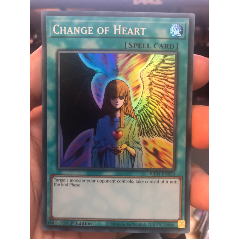 Thẻ bài Yugioh Change of Heart RA01EN050 Super Rare Shopee