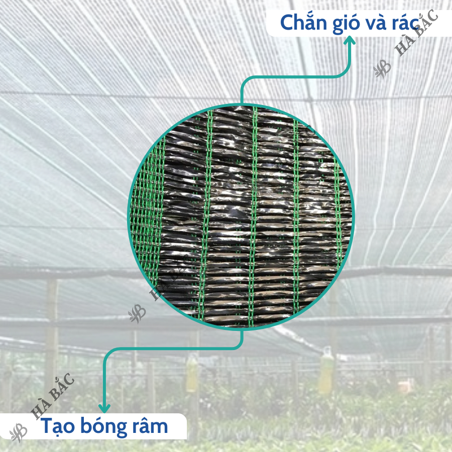 Lưới Che Nắng Thái Lan Khổ 1M, 1M5, 2M, 3M, 4Mét Màu Xanh/Đen Goldbell (Chuông Vàng) Độ Che Phủ 60% - BÁN THEO 1 MÉT TỚI