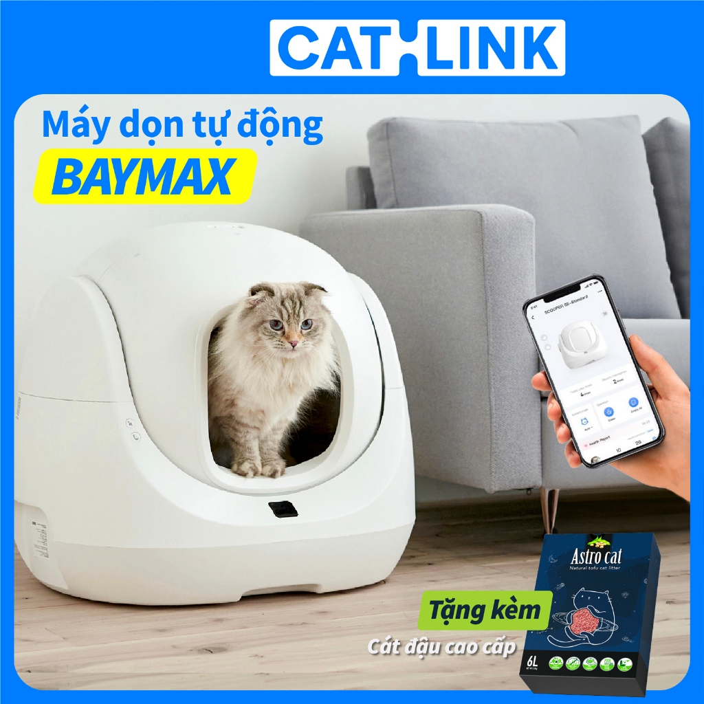 Máy dọn phân mèo CATLINK Baymax - Toilet mèo tự động | Shopee Việt Nam