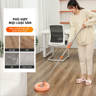 Chổi quét trần nhà, cây lau trần nhà, chổi lau nhà hình hoa hướng dương đa năng xoay 180 độ cán inox dài 180cm