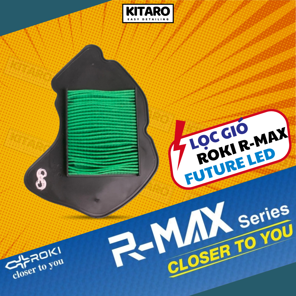 Lọc gió, lọc khí xe honda Future led chính hãng Roki R-Max-G | Shopee ...
