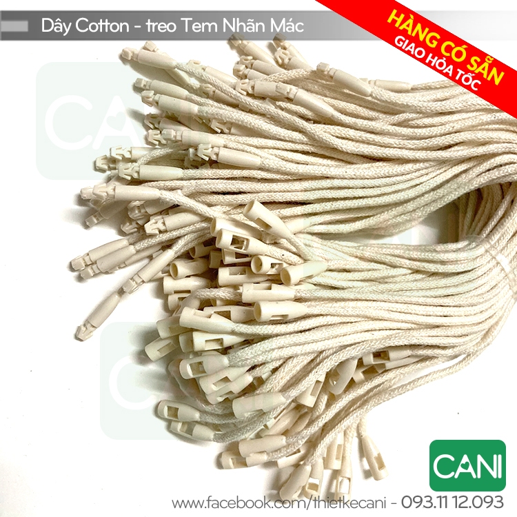 (Búi lẻ) Dây sợi COTTON treo Tag nhãn mác - Loại cao cấp CANI