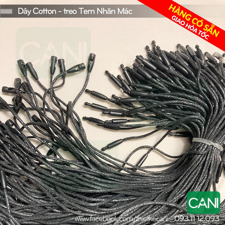 (Búi lẻ) Dây sợi COTTON treo Tag nhãn mác - Loại cao cấp CANI