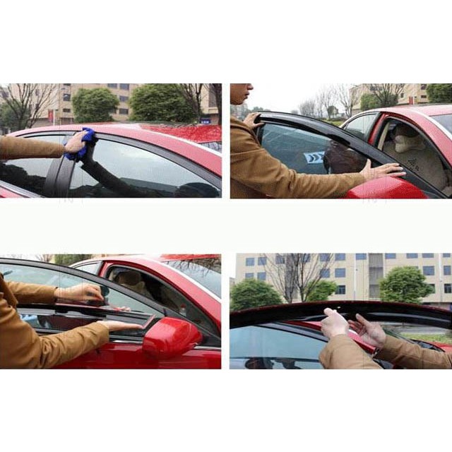 Vè che mưa xe Honda City 2015-2024, Chất liệu NHỰA  ABS Chỉ INOX và Chỉ Mạ cao cấp