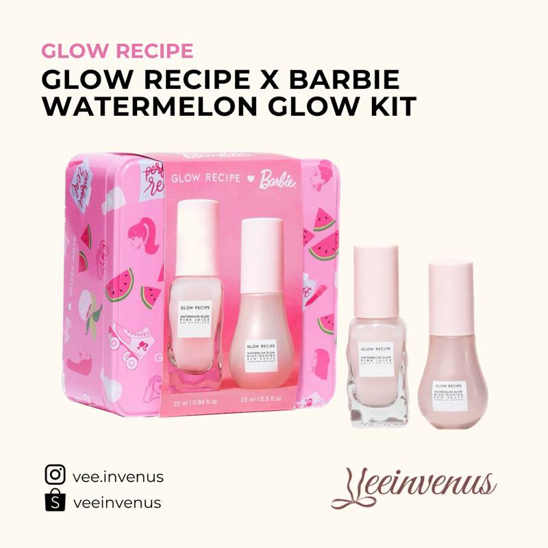 Set Serum Duo Glow Recipe X Barbie Watermelon Glow Hydration Kit Shopee Việt Nam 2144