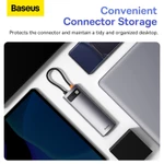 Chia Cổng Baseus 8 in 1 USB C Hub Type C sang Cổng Ethernet 4K HDMI PD 100W cho Dell USB 3.0 Xiaomi Samsung — ảnh 7