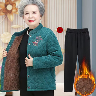 Áo khoác dày mùa đông ấm áp của bà ngoại 60 tuổi，áo khoác bà già 80 tuổi