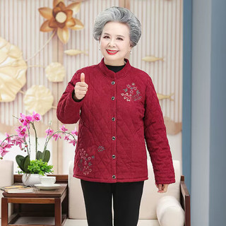 Áo khoác dày mùa đông ấm áp của bà ngoại 60 tuổi，áo khoác bà già 80 tuổi