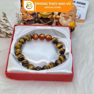 Vòng tam hợp thân tý thìn - Chất liệu mắt hổ vàng - khai quang điểm nhãn - may mắn tài lộc