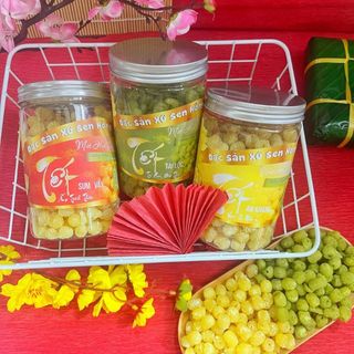 COMBO 3 hũ Mứt Hạt Sen Ít Đường mứt thượng hạng Senfarm - Mứt Tết - Bánh Tết - Quà Tết