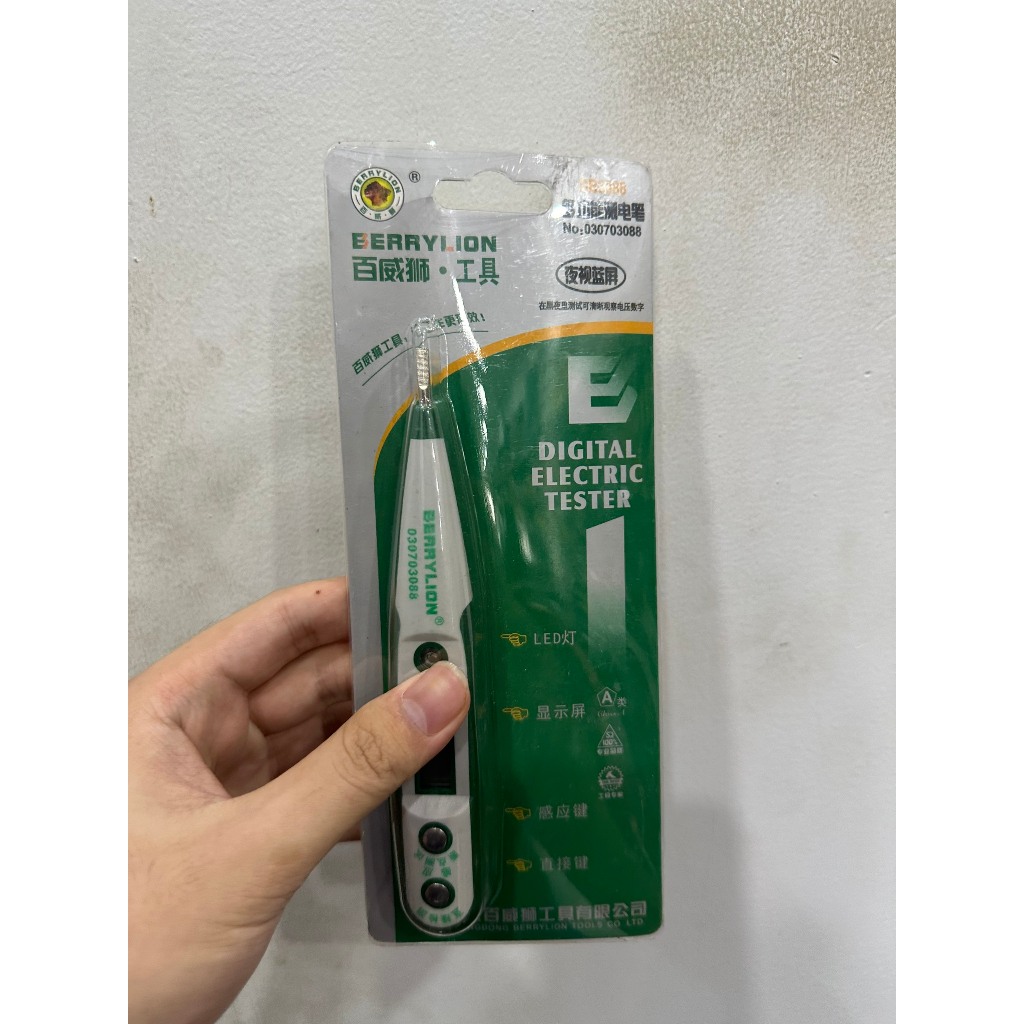 Bút Thử Điện Điện Tử Hiệu Berrylion Chính Hãng có màn hình LCD hiện số, đo thông mạch, kiểm tra điện