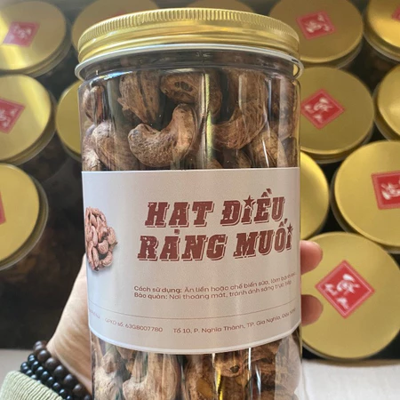 Hạt điều rang muối Bình Phước vỏ lụa hàng loại 1, Điều rang muối nguyên hạt giàu dinh dưỡng gói 1kg