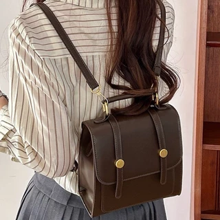 Balo nữ chất da PU dáng vuông nhỏ có thể đeo chéo Thời Trang B.Y Tea Clothing