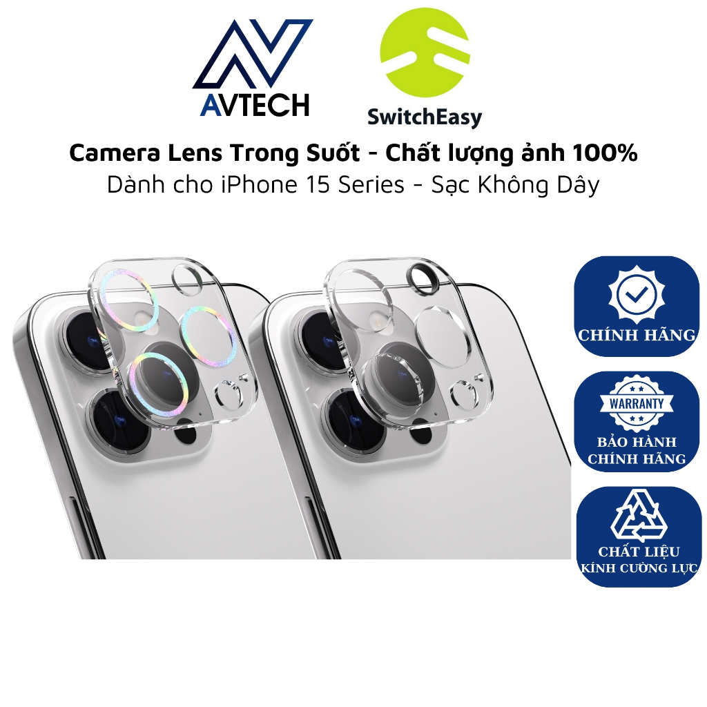 Miếng Dán Kính Cường Lực Camera Lens SwitchEasy Dành Cho iPhone 15 Pro ...