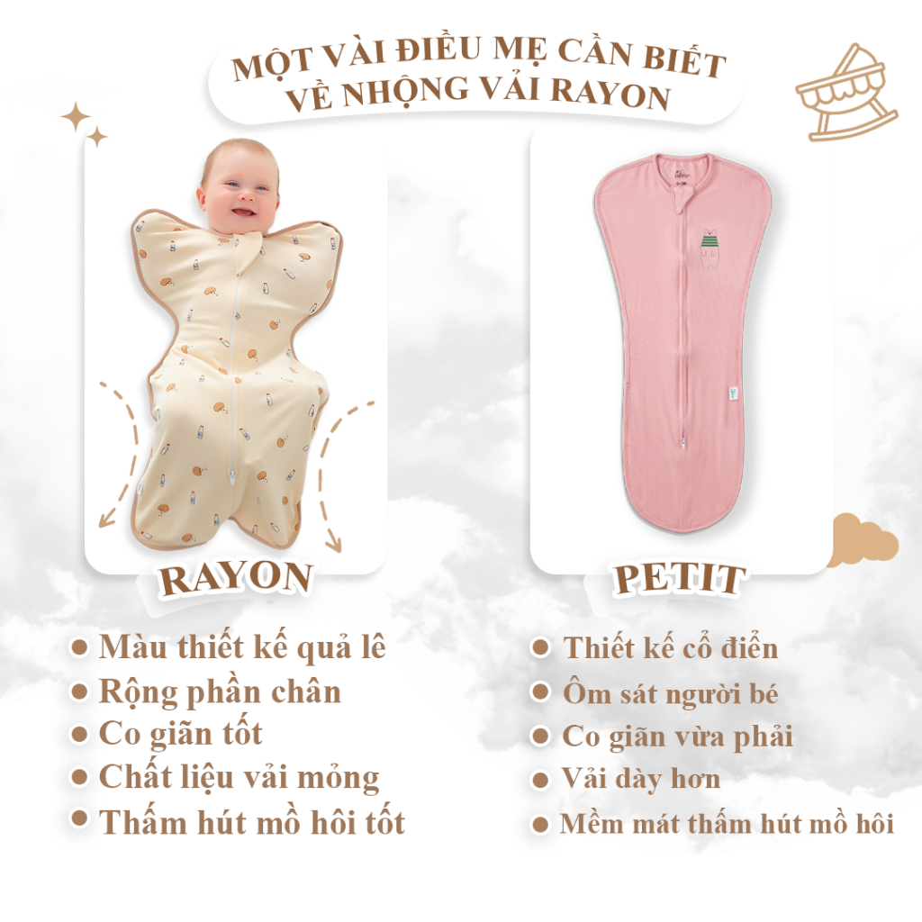 Nhộng Chũn Cho Bé Ngủ Ngon Mẫu Mới Hàng Thiết Kế Cao Cấp Chất Cotton, Bozip Hàn Mềm Mại Co Giãn