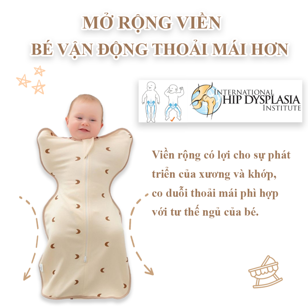 Nhộng Chũn Cho Bé Ngủ Ngon Mẫu Mới Hàng Thiết Kế Cao Cấp Chất Cotton, Bozip Hàn Mềm Mại Co Giãn