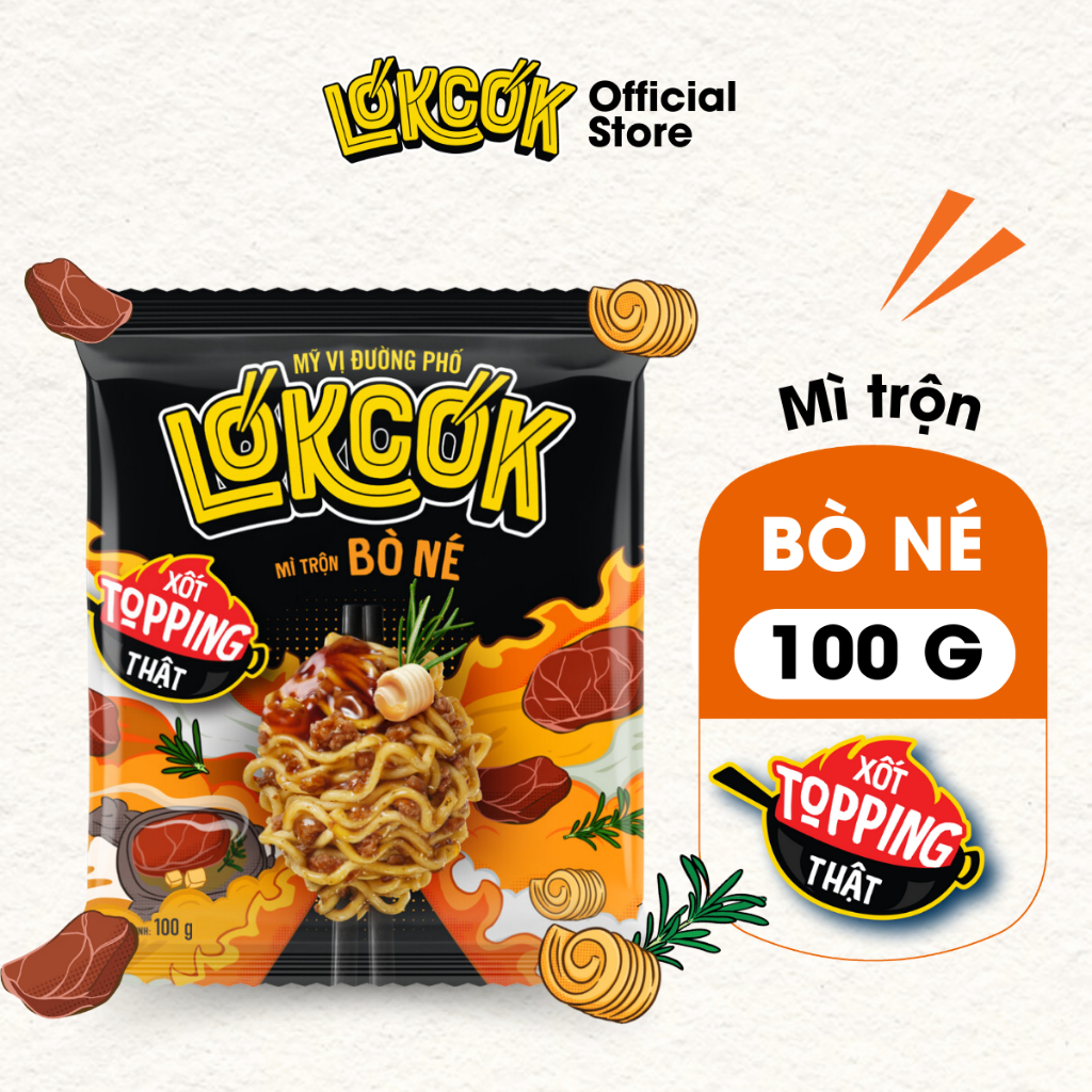 [Chính Hãng] Combo Mì Trộn LOKCOK - Thực Thần Đường Phố (Gói)