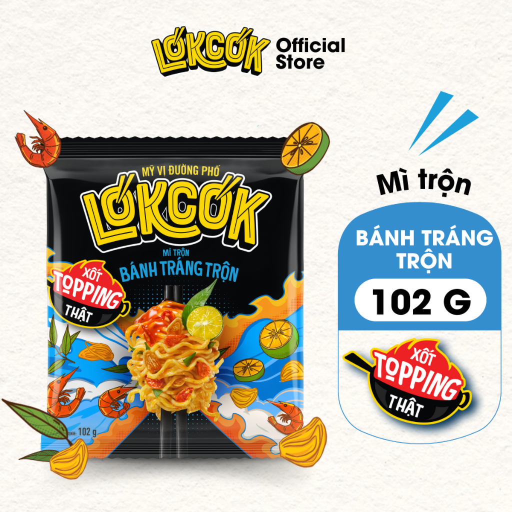 [Chính Hãng] Combo Mì Trộn LOKCOK - Thực Thần Đường Phố (Gói)