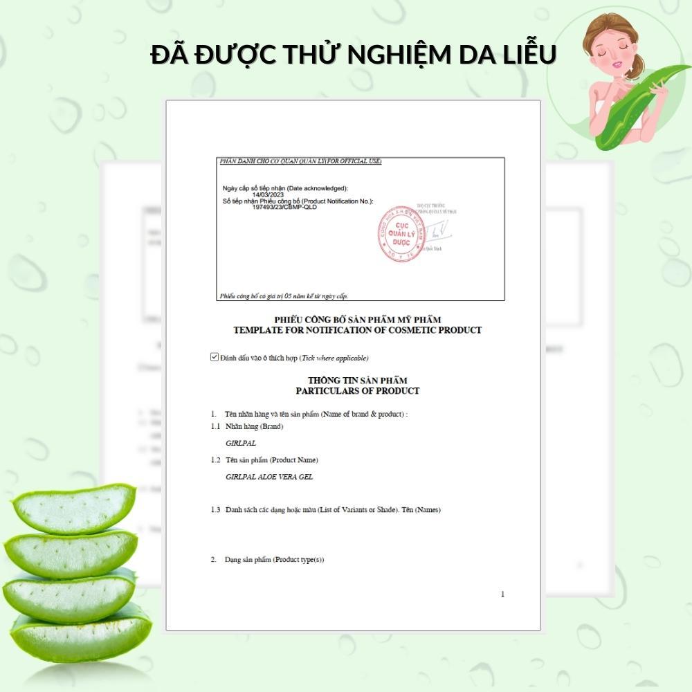 Sử dụng Tuýp Gel Nha Đam Girlpal 100g trong đời sống
