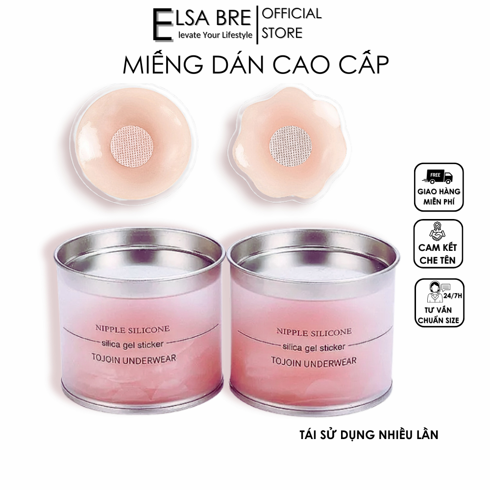 Miếng dán ti núm vú ngực nữ silicon bông hoa hình tròn hộp 10 miếng ...
