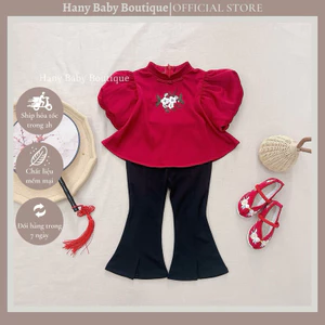 Set Trung Thu Áo Lụa Thêu Tay + Quần Legging Ống Loe