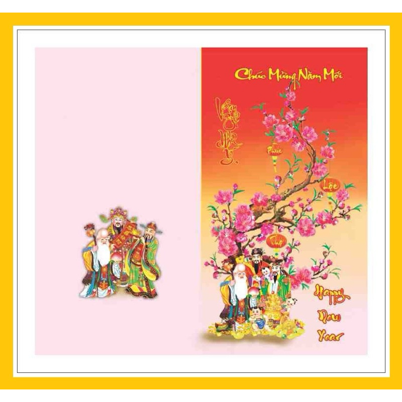 [SET] 10 CÁI BƯU THIẾP CHÚC TẾT KT12,5x9,5CM - VPP QUỐC HUY