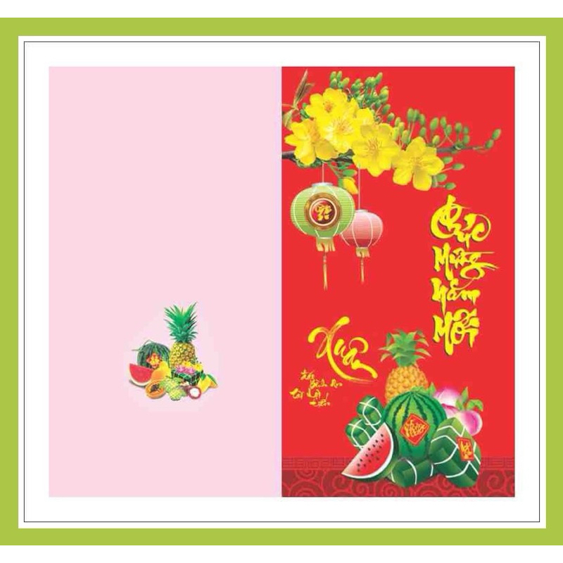 [SET] 10 CÁI BƯU THIẾP CHÚC TẾT KT12,5x9,5CM - VPP QUỐC HUY
