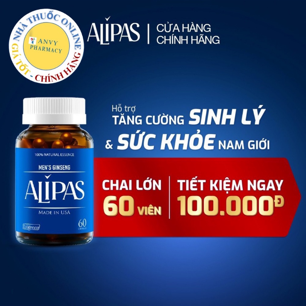 ALIPAS hộp 60 viên hỗ trợ tăng cường sinh lý nam | Shopee Việt Nam