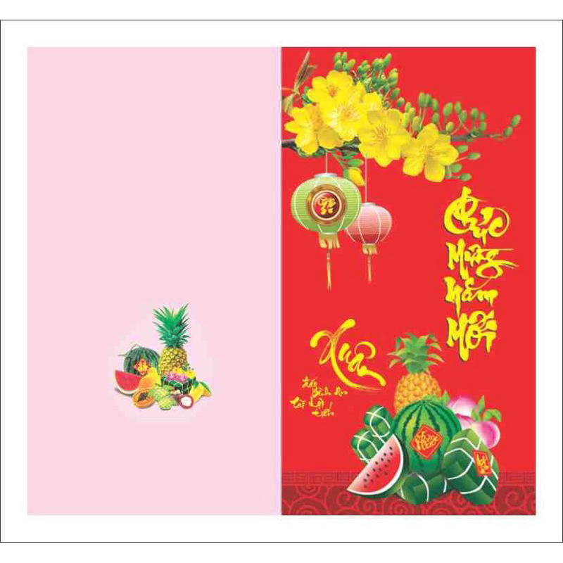 [SET] 10 CÁI BƯU THIẾP CHÚC TẾT KT12,5x9,5CM - VPP QUỐC HUY