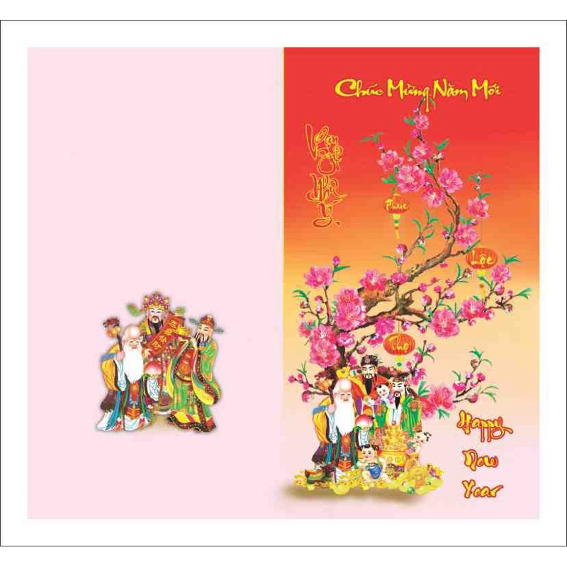 [SET] 10 CÁI BƯU THIẾP CHÚC TẾT KT12,5x9,5CM - VPP QUỐC HUY