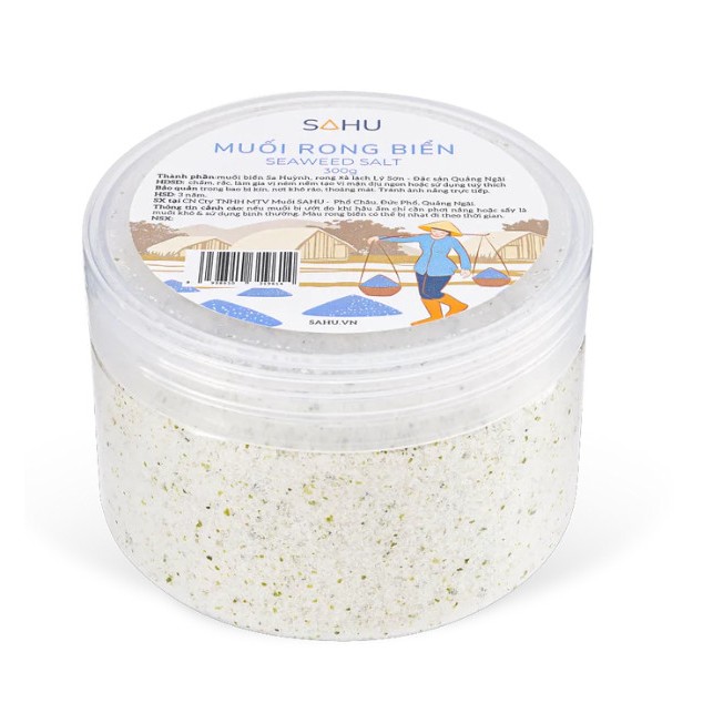 Muối rong biển Sahu 300gr muối biển thô truyền thống mặn dịu, ngọt hậu ...