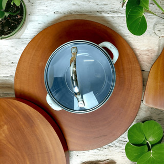 Nồi tay cầm nhập khẩu, nồi nhập khẩu, nồi nấu ăn, nồi thép tráng men Family Cooking dùng được bếp từ