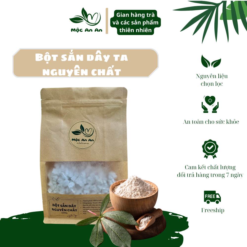 Bột sắn dây nguyên chất 500G/hủ