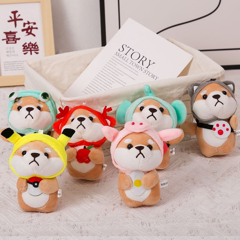 Móc khóa gấu bông treo cặp dễ thương lông mềm mịn