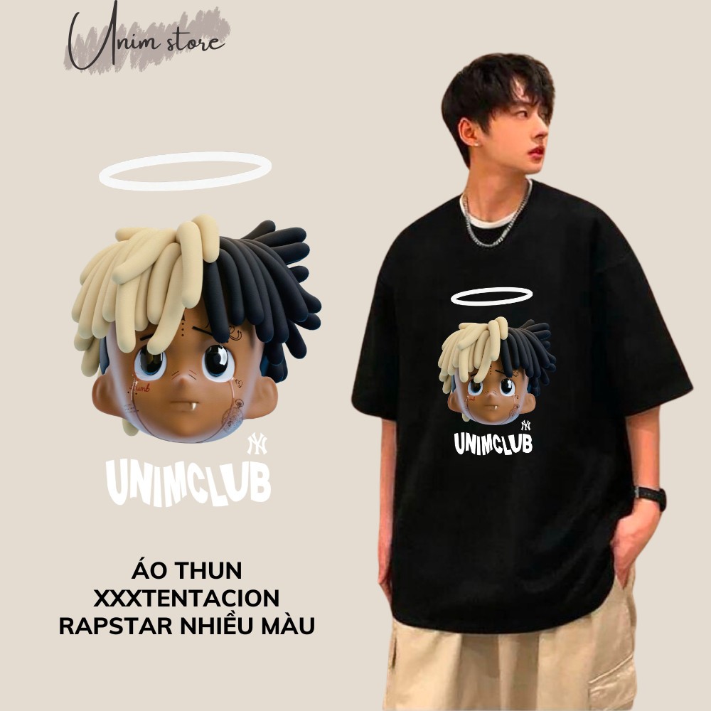 [VẢI 250 GSM] Áo Thun NY & XXXTentacion Boy Black Rapstar Unisex Cao Cấp 100% Cotton Định Lượng Vải 250 GSM Co Giãn