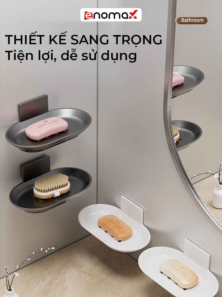 Review Kệ Đựng Xà Phòng Enomax Eno 0174 Nhôm Hàng Không, Dán Tường, BH 10 Năm