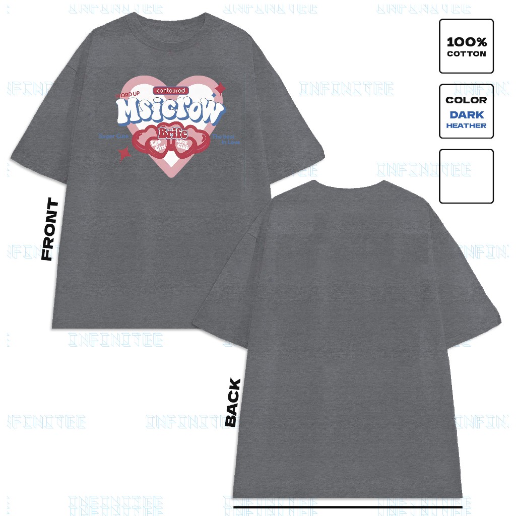 Áo thun INFINITEE Fni24008, Thun 100% Cotton - form rộng Unisex.