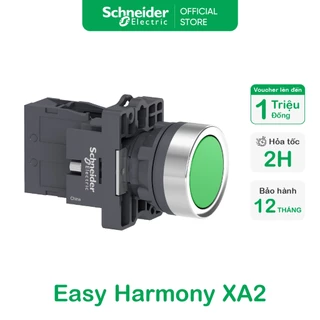 Nút nhấn tự giữ - đường kính 22mm - màu xanh lá - Schneider Electric - XA2EH031