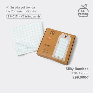 La pomme SS2024 K003 Khăn sữa sợi tre lụa La Pomme phối màu (120x120cm) cho bé